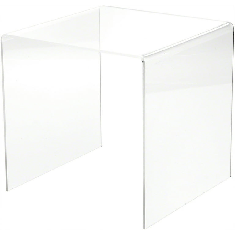 Plymor Clear Acrylic Square Display Riser, 8 H x 8 W x 8 D (1/8 thick)  