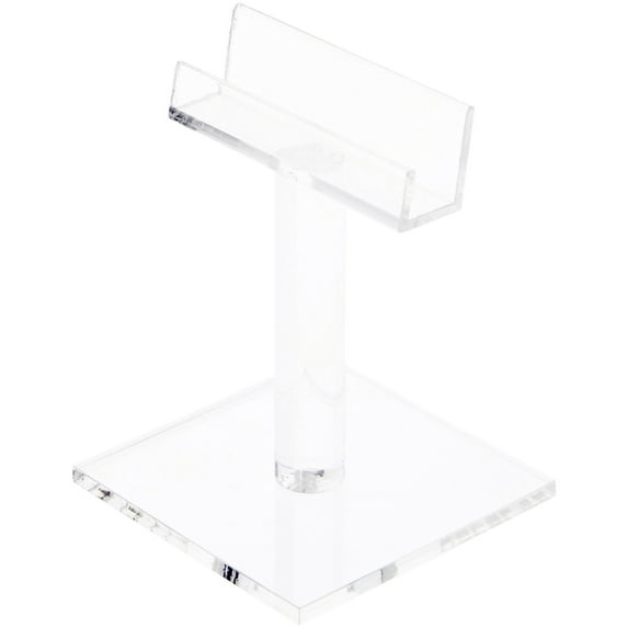 Plymor Clear Acrylic Square Display Stand for Eyeglass Frames, 4" H x 3" W x 3" D (12 Pack)