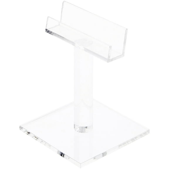 Plymor Clear Acrylic Square Display Stand for Eyeglass Frames, 4" H x 3" W x 3" D