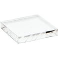 thumbnail image 1 of Plymor Clear Acrylic Square Standard-Edge Display Base, 1.25" W x 1.25" D x 0.25" H, Pack of 6, 1 of 1