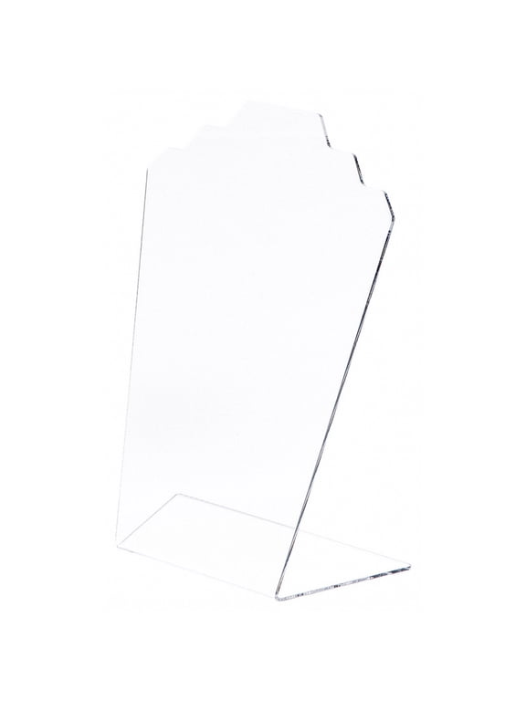 Clear Acrylic Stair-step Necklace Display Stand, 8" W x 4" D x 11.75" H