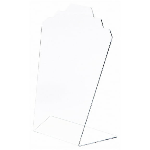 Plymor Clear Acrylic Stair-step Necklace Display Stand, 8" W x 4" D x 11.75" H
