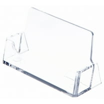 Plymor Clear Acrylic Standard Business Card Holder Display, 3.875" W x 1.375" D x 2" H (12 Pack)