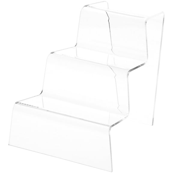 Plymor Clear Acrylic Tapered Display Stairs, 6.5" H x 6" W x 7" D (3 Pack)