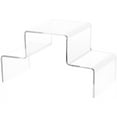 thumbnail image 1 of Plymor Clear Acrylic Tiered Display Stairs, 6.25" H x 11.75" W x 6" D (2 Pack), 1 of 2