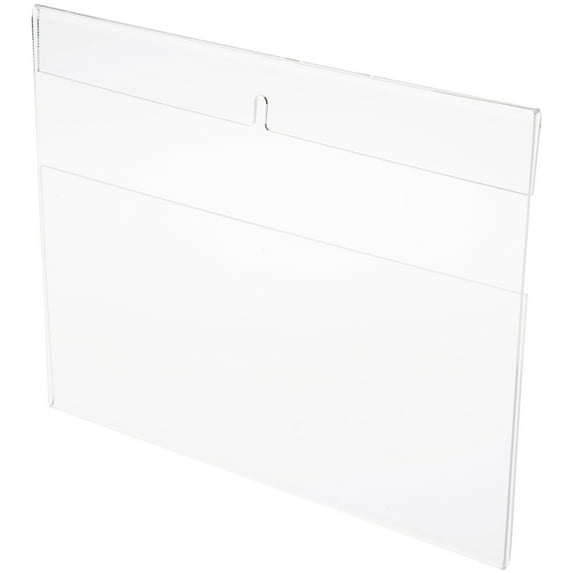 Plymor Clear Acrylic Top-Fold Literature Sign Holder Frame (Wall Mount), 11" W x 8.5" H