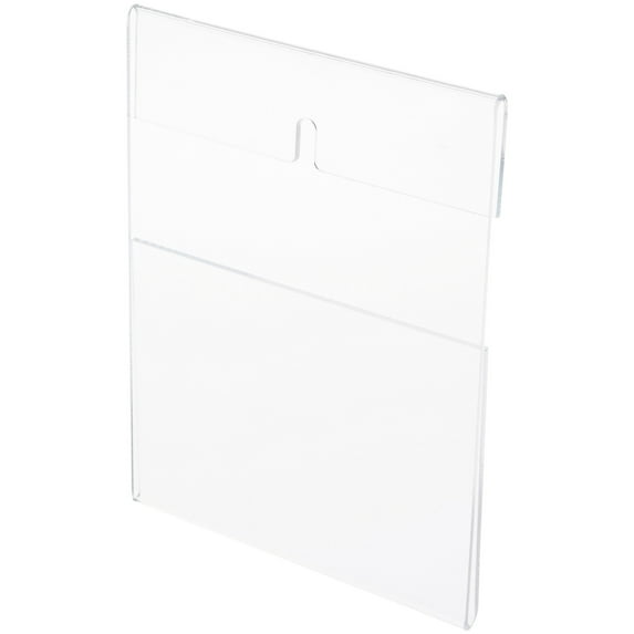 Plymor Clear Acrylic Top-Fold Literature Sign Holder Frame (Wall Mount), 5.5" W x 7" H (12 Pack)