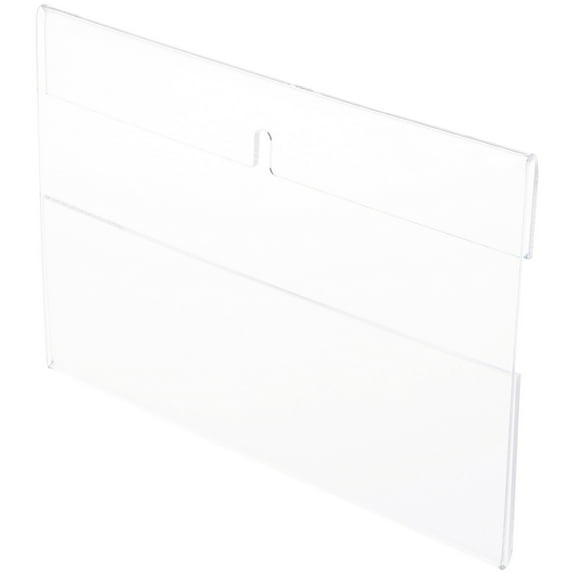 Plymor Clear Acrylic Top-Fold Literature Sign Holder Frame (Wall Mount), 9" W x 6" H (6 Pack)