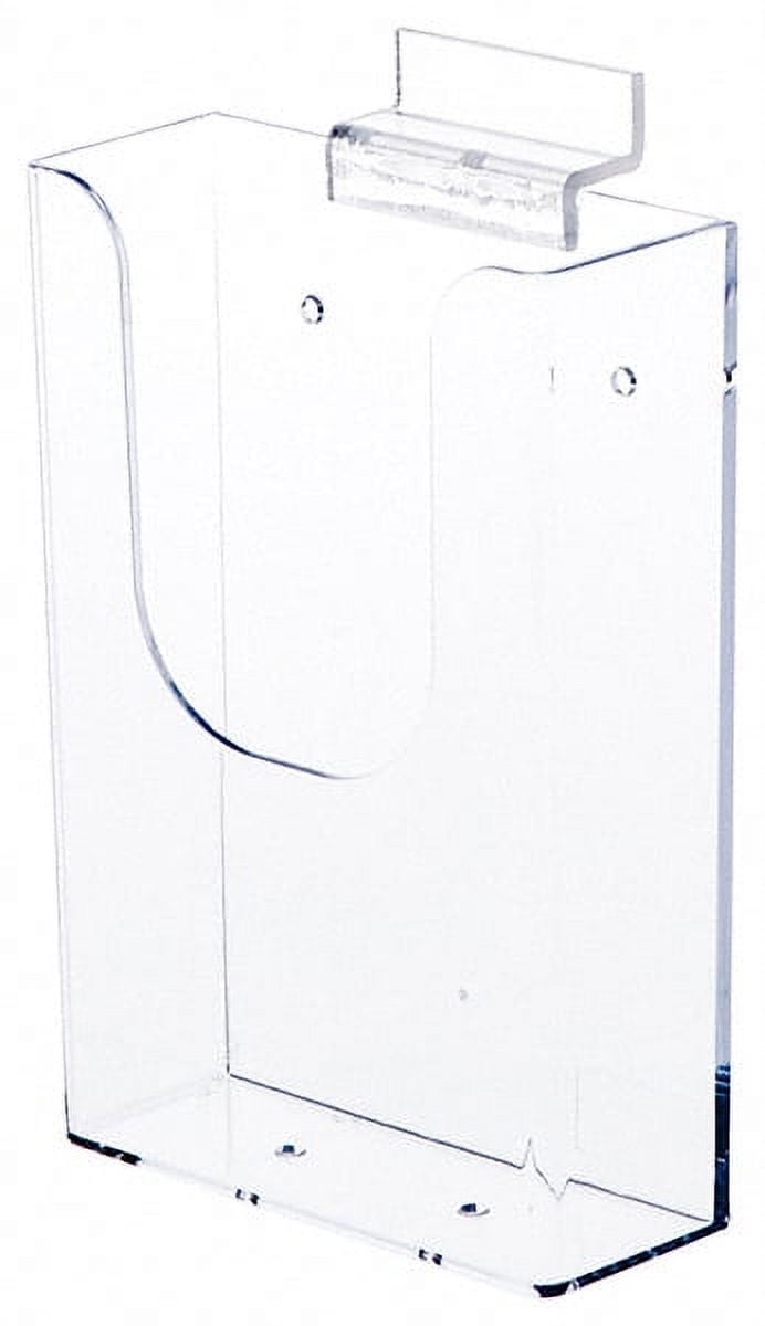 Plymor Clear Acrylic TriFold Brochure Literature Holder (Slatwall