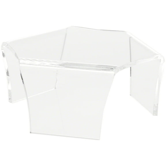 Plymor Clear Acrylic Tri-Leg (6 Sided) Display Riser, 2.5" H x 6" W x 5" D (3 Pack)