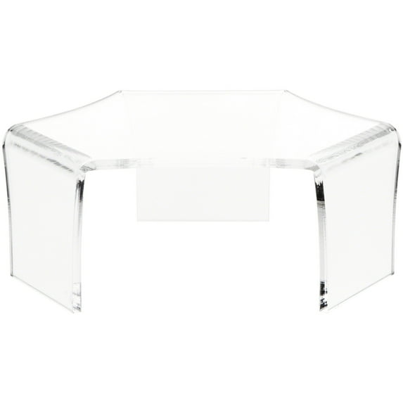 Plymor Clear Acrylic Tri-Leg (6 Sided) Display Riser, 3.5" H x 8.75" W x 7.5" D