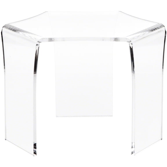 Plymor Clear Acrylic Tri-Leg (6 Sided) Display Riser, 6.25" H x 8.75" W x 7.5" D (2 Pack)
