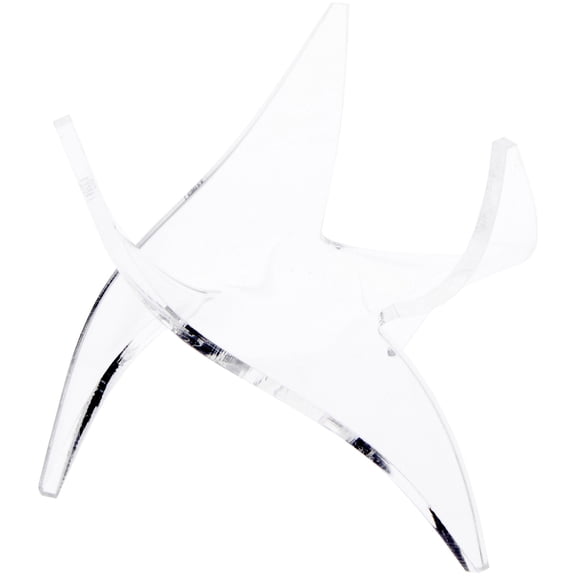 Plymor Clear Acrylic Triangular Display Stand Holder for Geode, Mineral or Crystal Cluster, 2" H x 3.25" W x 3.25" D (12 Pack)