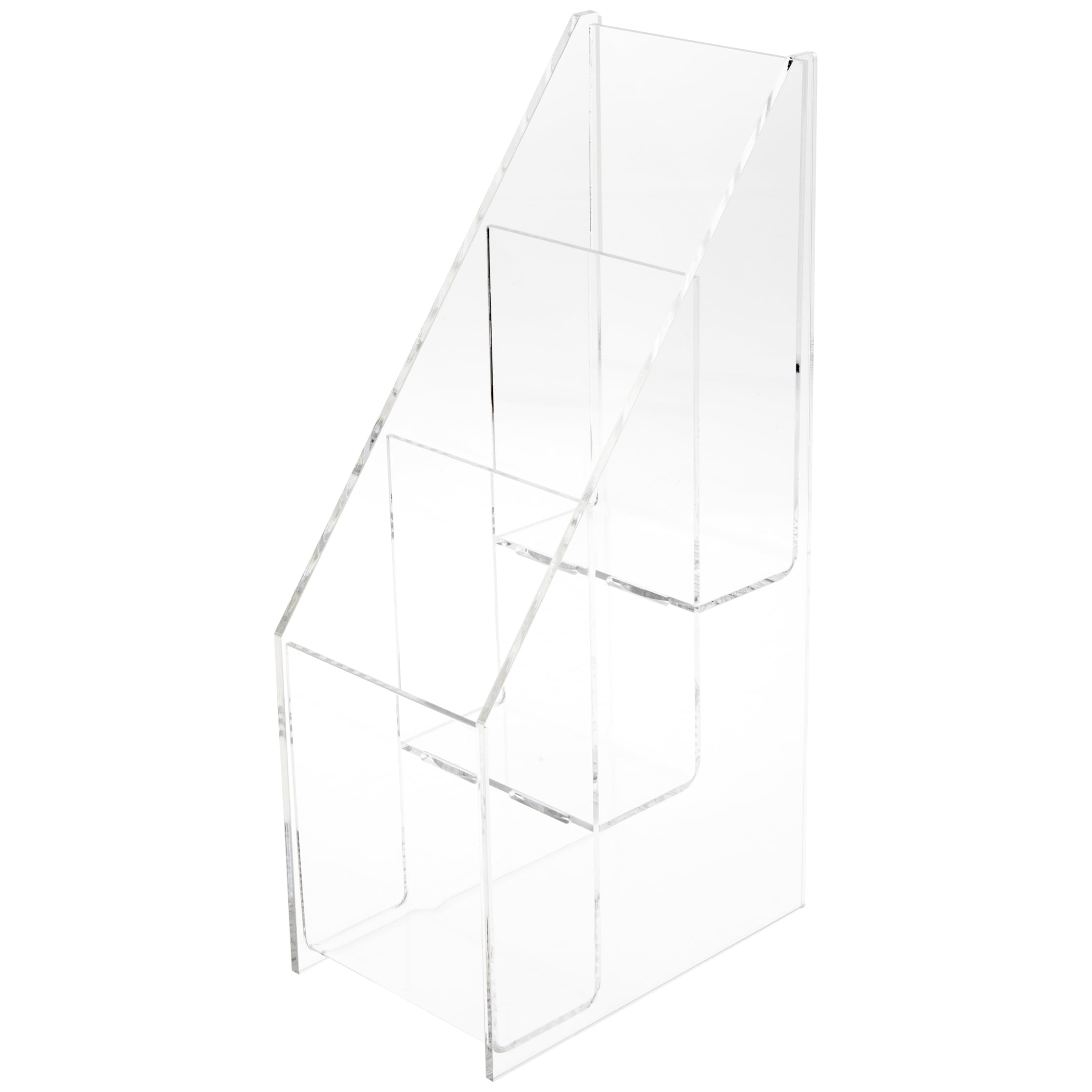 Plymor Clear Acrylic Vertical 3Level TriFold Brochure Literature Rack