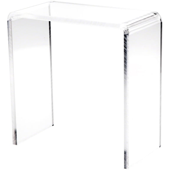 Plymor Clear Acrylic Vertical Rectangular Display Riser, 10" H x 10" W x 5" D (3/8" thick) (3 Pack)
