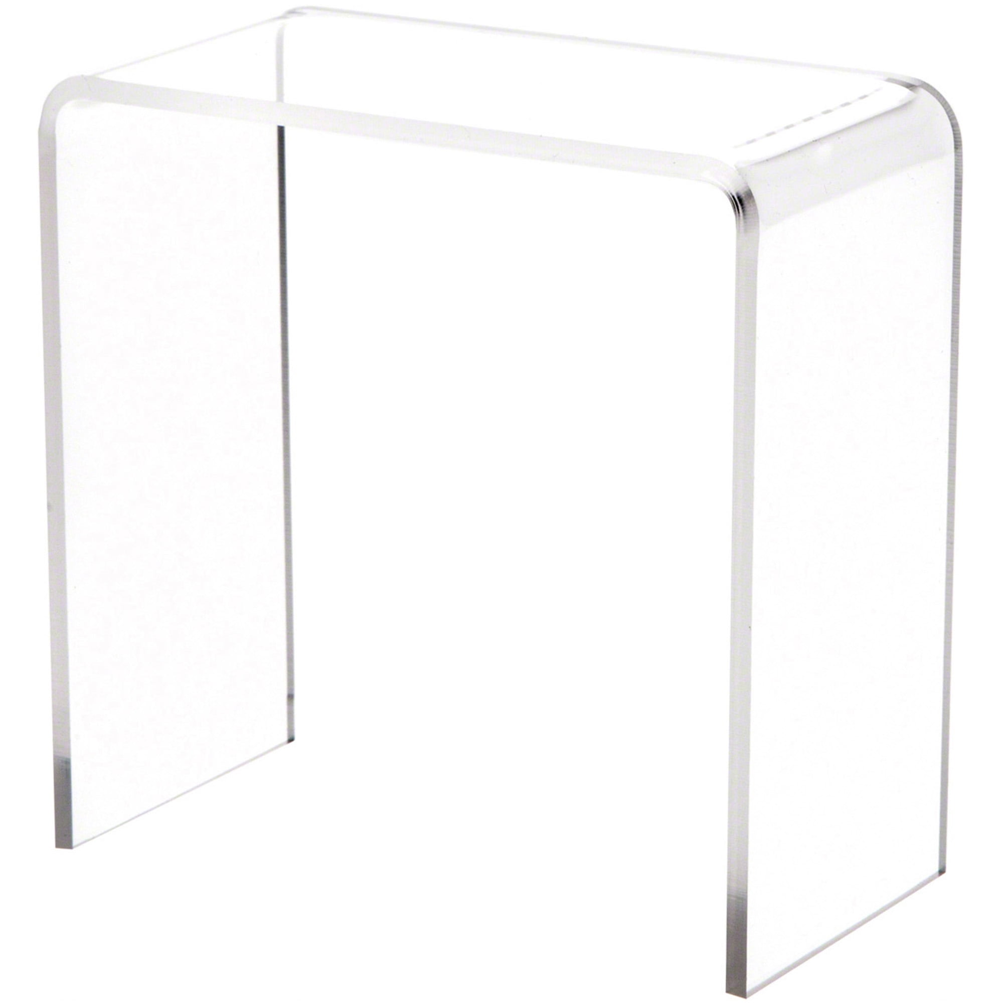 Plymor Clear Acrylic Vertical Rectangular Display Riser, 4" H x 4" W x ...