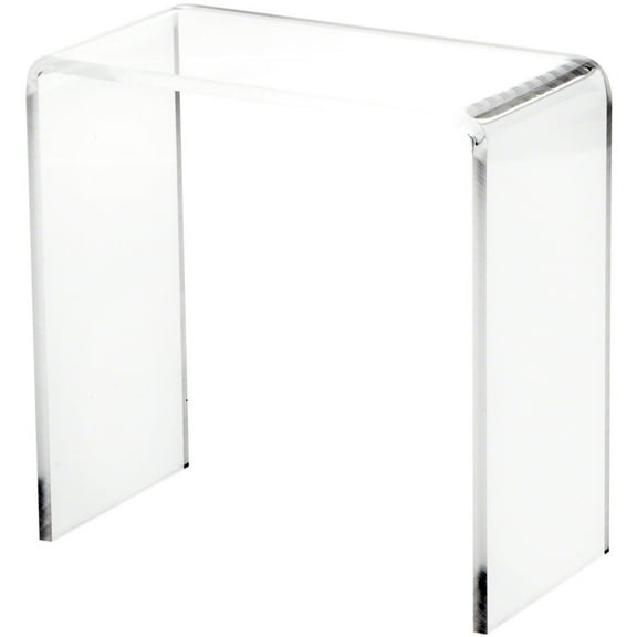 Plymor Clear Acrylic Vertical Rectangular Display Riser, 7" H x 7" W x 3.5" D (1/4" thick)