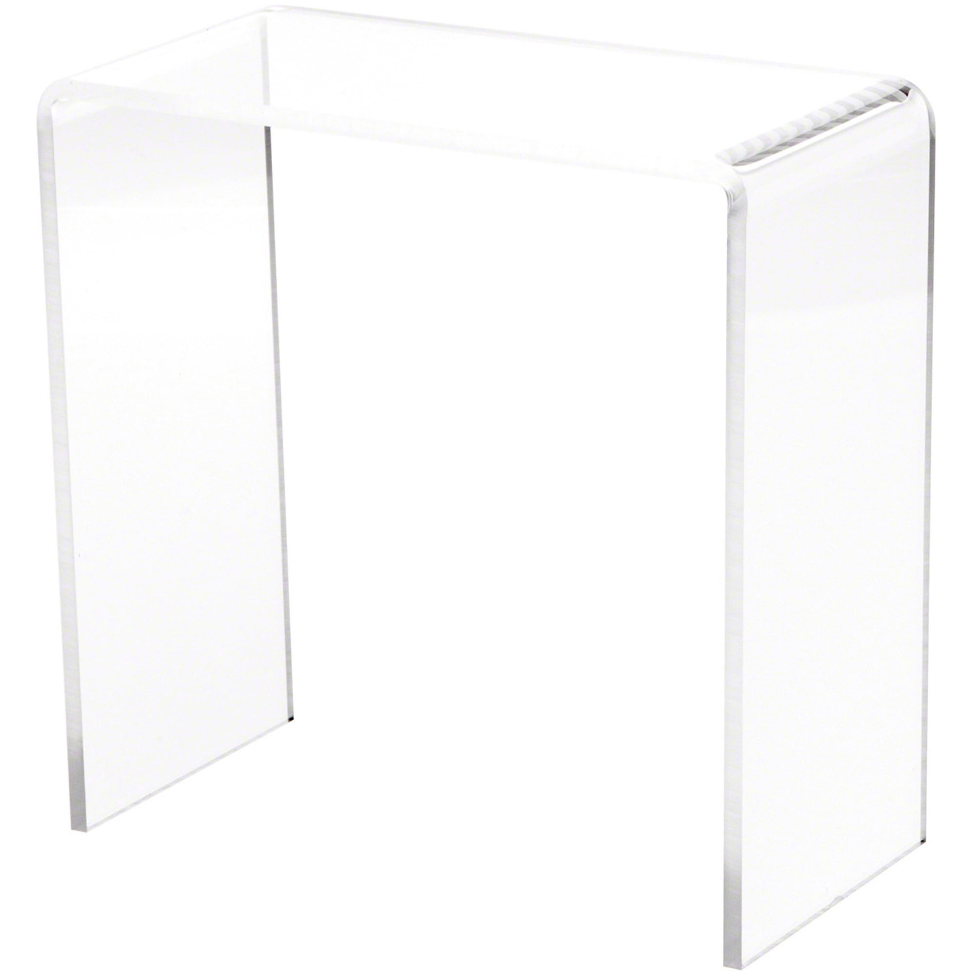 Plymor Clear Acrylic Vertical Rectangular Display Riser, 8" H x 8" W x ...