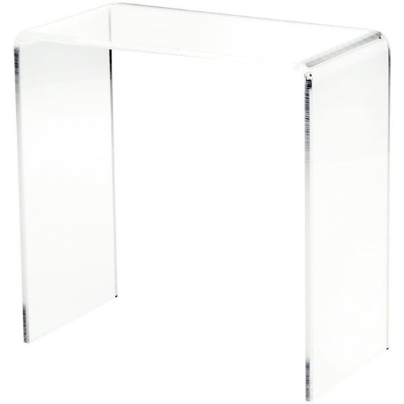 Plymor Clear Acrylic Vertical Rectangular Display Riser, 9" H x 9" W x 4.5" D (1/4" thick) (2 Pack)