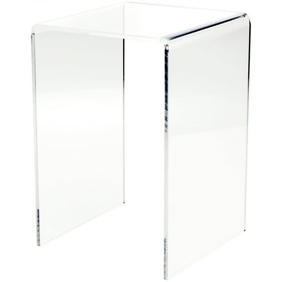 Plymor Clear Acrylic Vertical Square Display Riser, 10.5" H x 7" W x 7" D (1/4" thick)