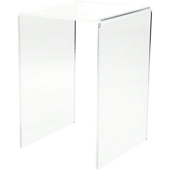 Plymor Clear Acrylic Vertical Square Display Riser, 12" H x 8" W x 8" D (1/4" thick)