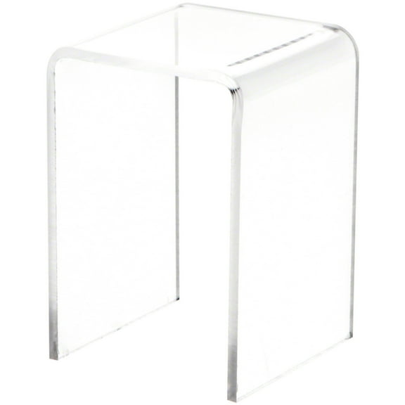 Plymor Clear Acrylic Vertical Square Display Riser, 3" H x 2" W x 2" D (3/32" thick) (2 Pack)