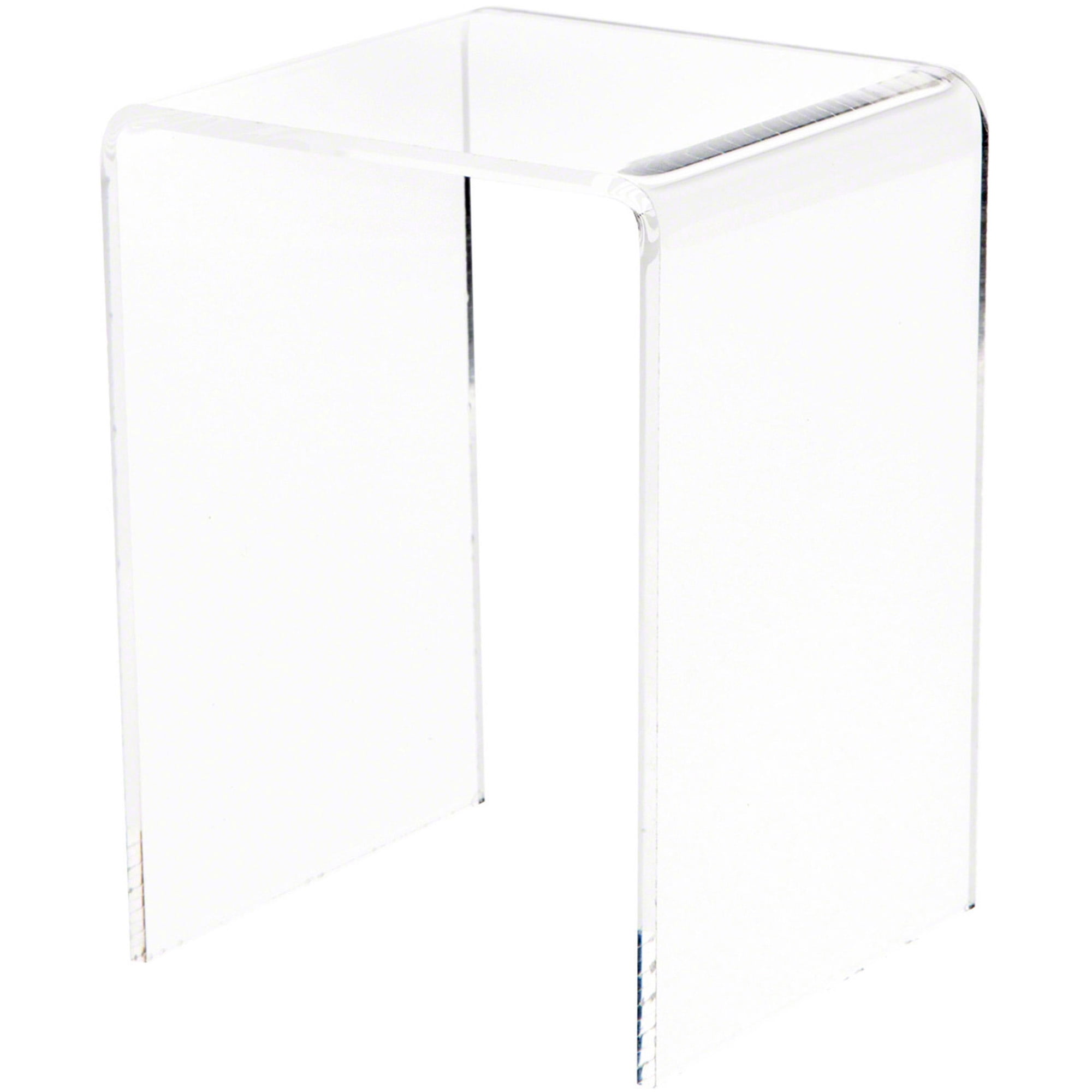 Plymor Clear Acrylic Vertical Square Display Riser, 4.5
