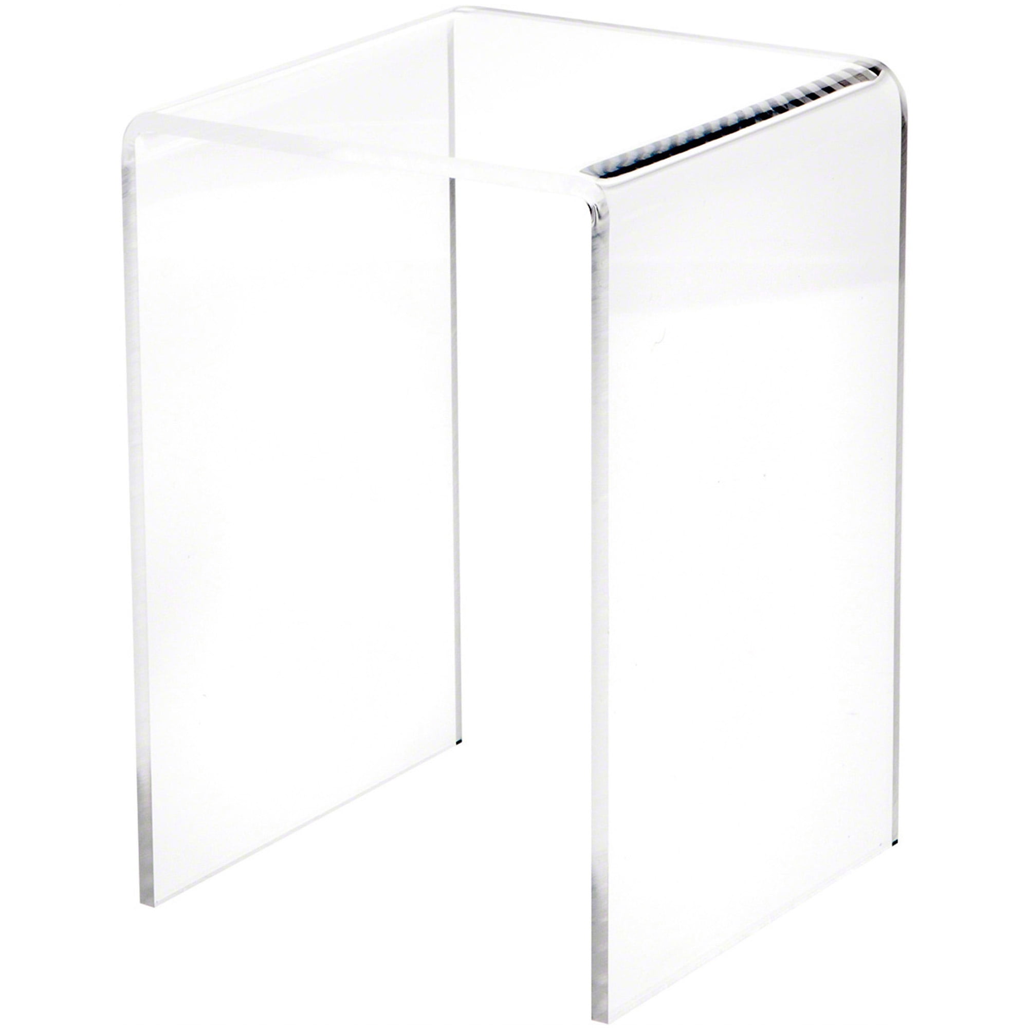 Plymor Clear Acrylic Vertical Square Display Riser, 7.5