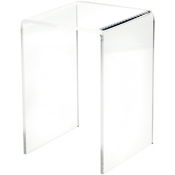 Plymor Clear Acrylic Vertical Square Display Riser, 7.5" H x 5" W x 5" D (3/16" thick) (2 Pack)