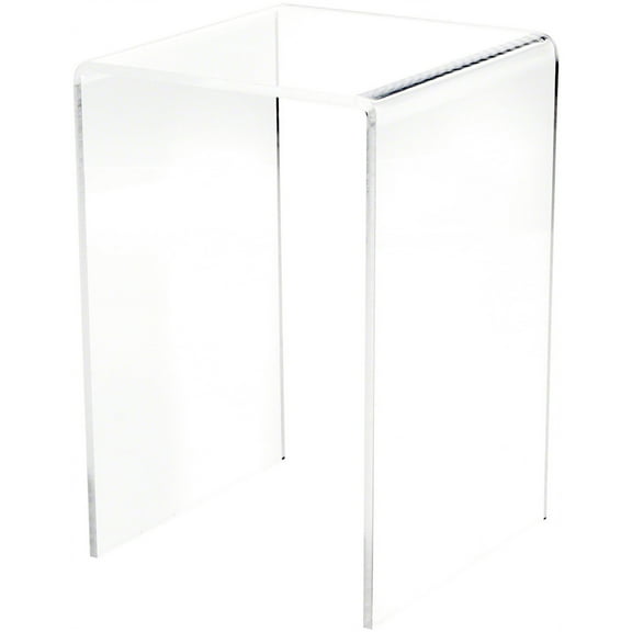 Plymor Clear Acrylic Vertical Square Display Riser, 9" H x 6" W x 6" D (3/16" thick)