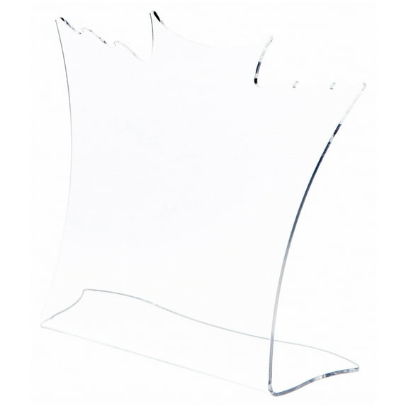 Plymor Clear Acrylic Winged Necklace Display Stand, 8.5" W x 3" D x 7.25" H (2 Pack)
