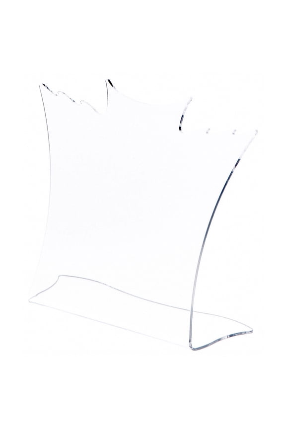 Clear Acrylic Winged Necklace Display Stand, 8.5" W x 3" D x 7.25" H (2 Pack)