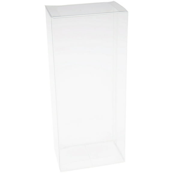 Plymor Clear Folding Action Figure Storage / Display Protector Box, 3" W x 2" D x 7" H, fits 6" Figures, 10-Pack