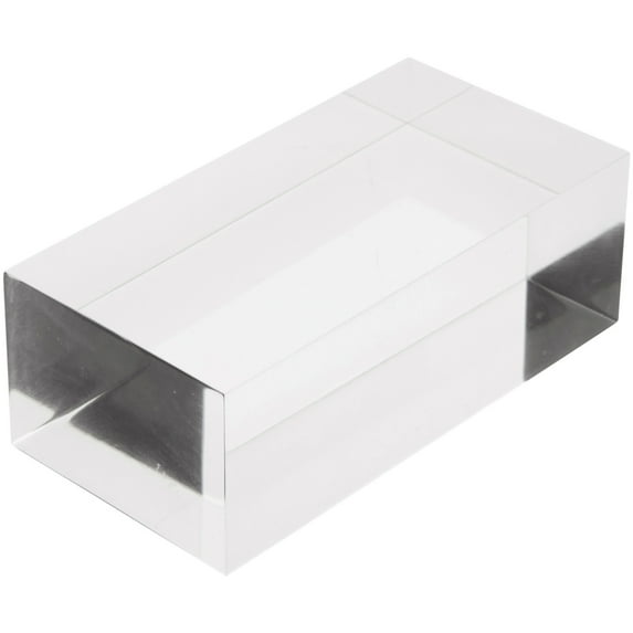 Plymor Clear Polished Acrylic Rectangular Display Block, 1.5" H x 4" W x 2" D, Pack of 12