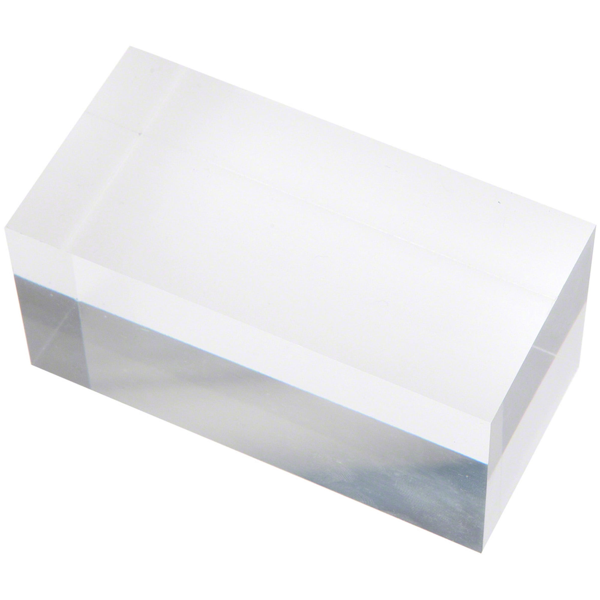 Plymor Clear Polished Acrylic Rectangular Display Block, 2" H x 2" W x ...