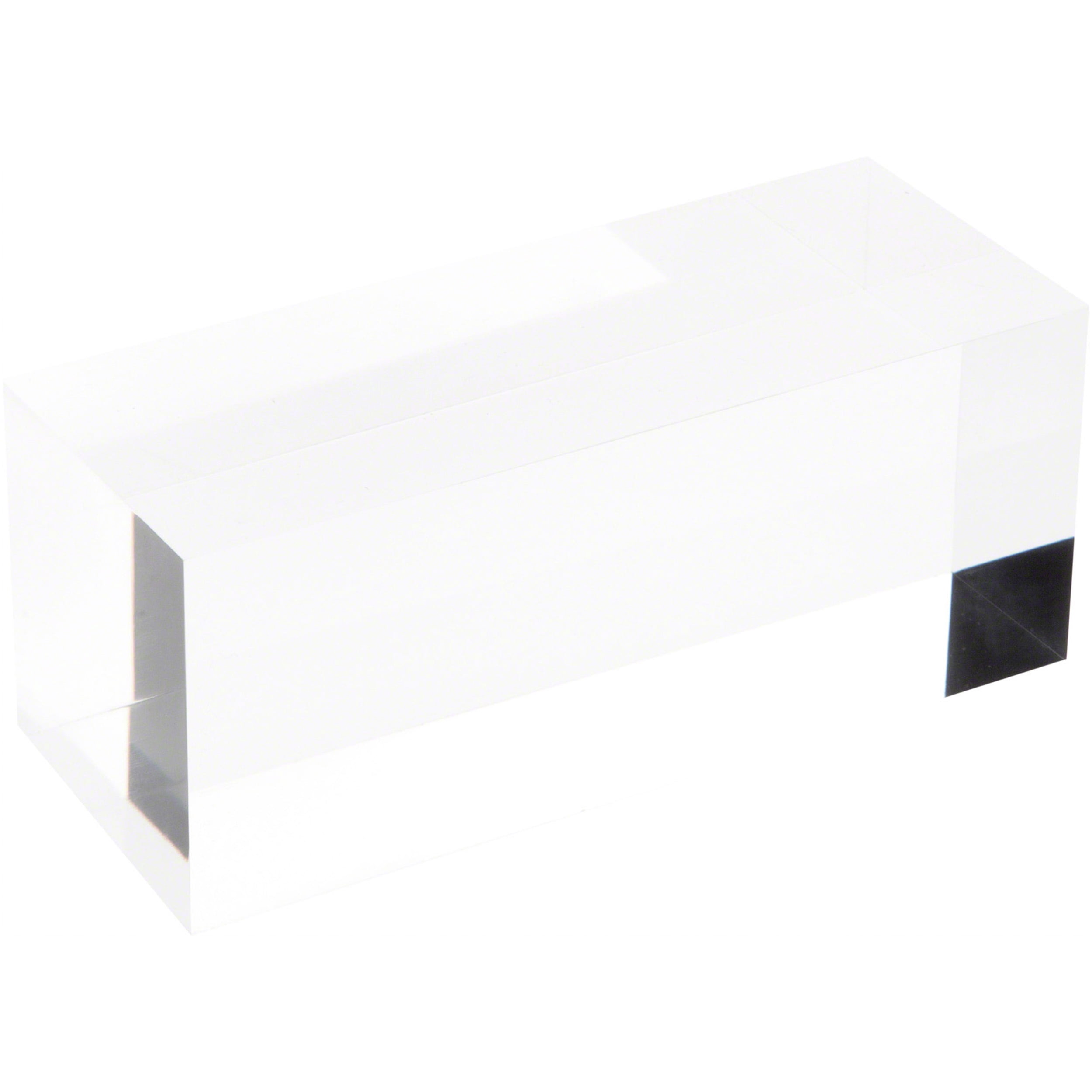 Plymor Clear Polished Acrylic Rectangular Display Block, 2" H x 2" W x ...