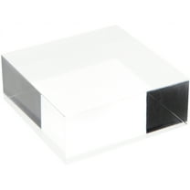 Plymor Clear Polished Acrylic Square Display Block, 1.5" H x 4" W x 4" D