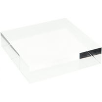 Plymor Clear Polished Acrylic Square Display Block, 1.5" H x 6" W x 6" D