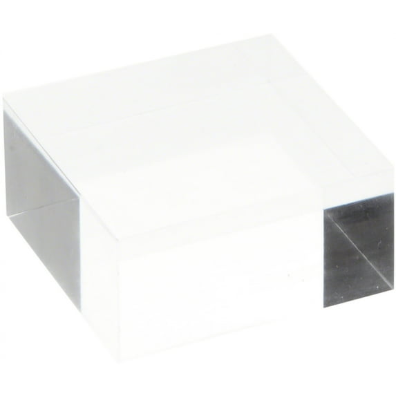Plymor Clear Polished Acrylic Square Display Block, 1" H x 2" W x 2" D (6 Pack)