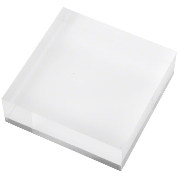 Plymor Clear Polished Acrylic Square Display Block, 1" H x 3" W x 3" D (6 Pack)