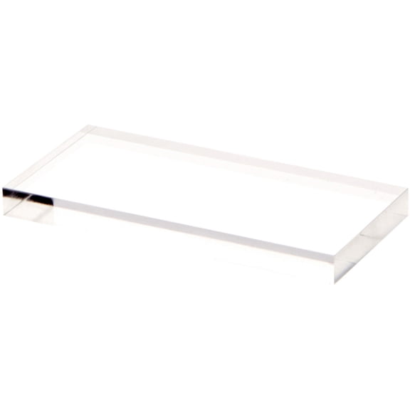 Plymor Clear Rectangular Acrylic Display Base, 4" W x 2" D x 0.375" H