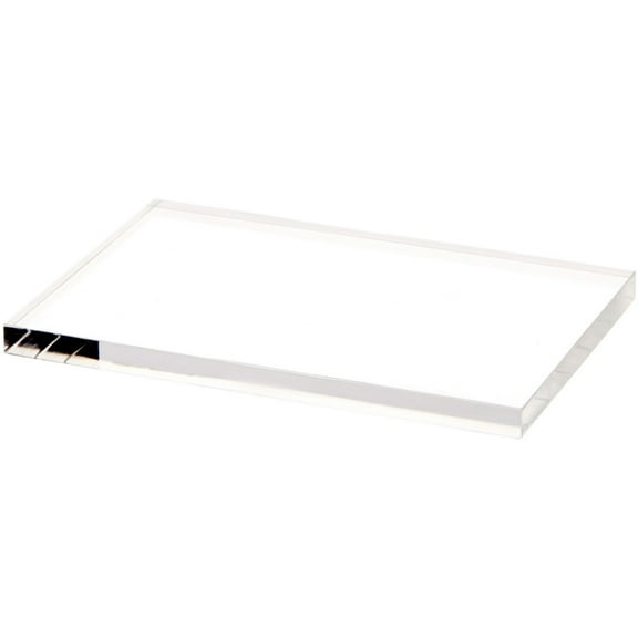 Plymor Clear Rectangular Acrylic Display Base, 6" W x 4" D x 0.375" H