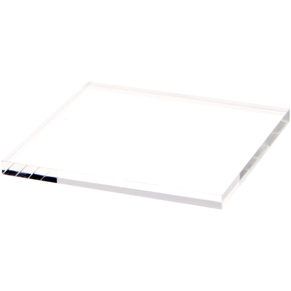 Plymor Clear Square Acrylic Display Base, 5" W x 5" D x 0.375" H