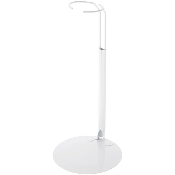 Plymor DSP-10W White Adjustable Doll Stand, fits 16, 17, 18, 19, 20, 21, 22, 23, and 24 inch Dolls or Action Figures, Waist is 2.5" - 3.5" wide, 7" -  9" around