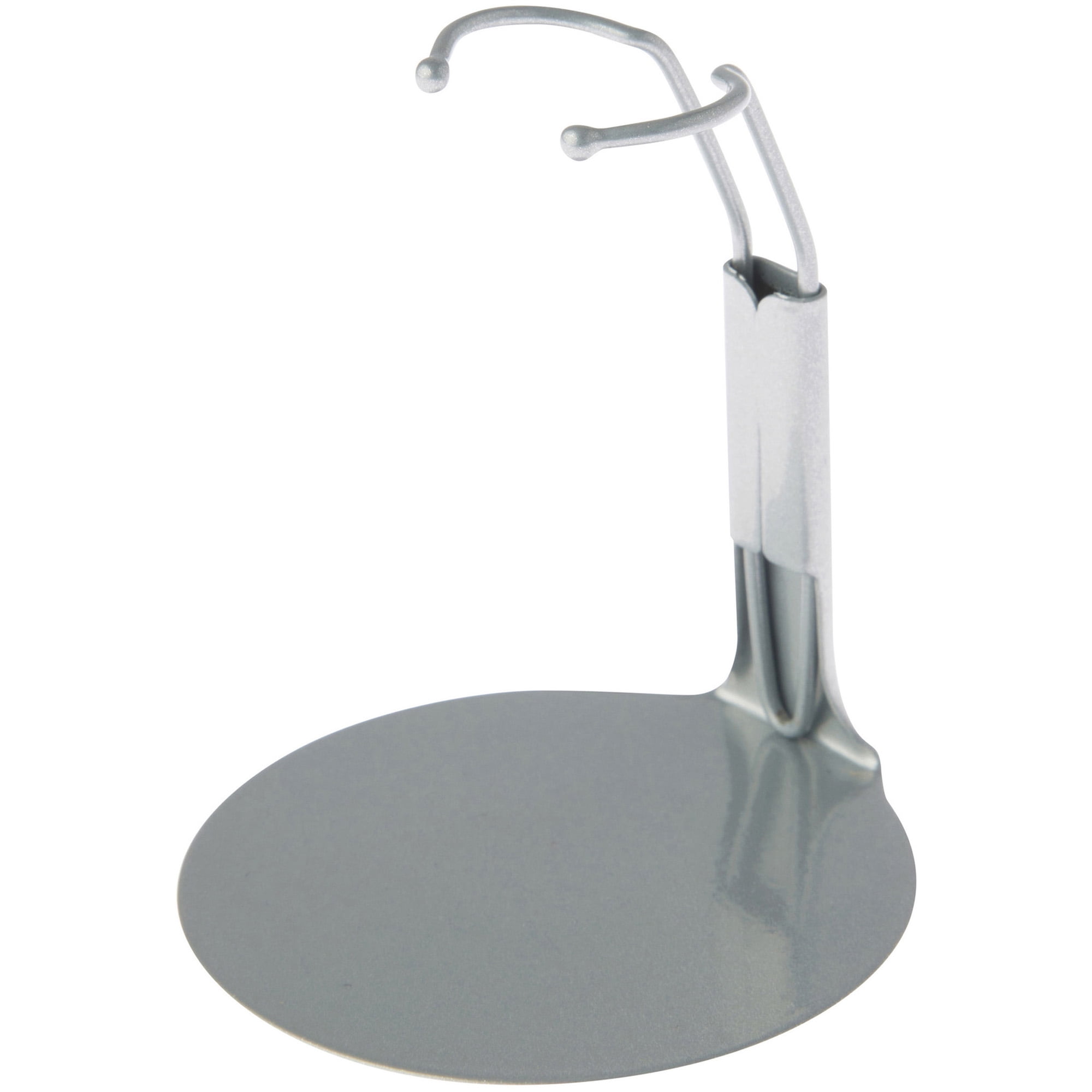 Plymor DSP-25S Silver Adjustable Action Figure Stand, fits 4.5, 5, and 5.5 inch Action Figures, Waist is 1" - 1.5" wide, 3" - 3.5" around, Pack of 6