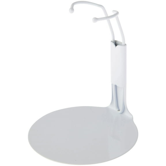 Plymor DSP-25W White Adjustable Action Figure Stand, fits 4.5, 5, and 5.5 inch Action Figures, Waist is 1" - 1.5" wide, 3" - 3.5" around, Pack of 12