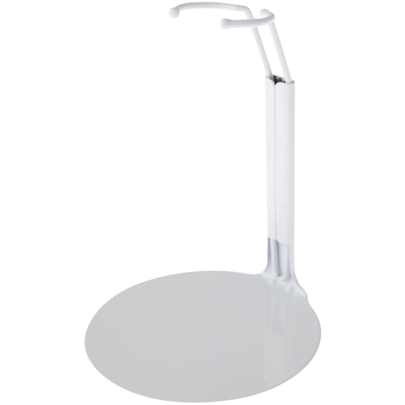 Plymor DSP-4125W White Adjustable Doll Stand, fits 7, 7.5, 8, 8.5, and 9 inch Slim Waist Dolls or Action Figures, Waist is 1.125" - 1.5" wide, 3.25" - 4" around, Pack of 2