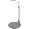 thumbnail image 1 of Plymor DSP-5175S Silver Adjustable Doll Stand, fits 10, 11, and 12 inch Dolls or Action Figures, Waist is 1.75" - 2.25" wide, 5" - 6" around, Pack of 12, 1 of 6