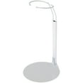 thumbnail image 1 of Plymor DSP-5175W White Adjustable Doll Stand, fits 10, 11, and 12 inch Dolls or Action Figures, Waist is 1.75" - 2.25" wide, 5" - 6" around, Pack of 2, 1 of 6