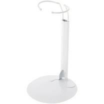 Plymor DSP-60W White Adjustable Doll Stand, fits 10, 11, 12, 13, and 14 inch Dolls or Action Figures, Waist is 2" - 2.5" wide, 5.5" - 7" around, Pack of 2